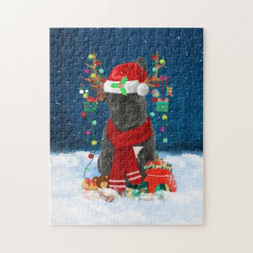 French Bulldog with Christmas gifts Jigsaw Puzzle