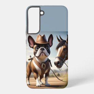 French Bulldog with cowboy hat on vacation Samsung Galaxy S22+ Case