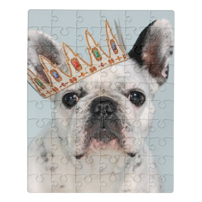 French Bulldog with Crown Jigsaw Puzzle (Puzzle Vertical)