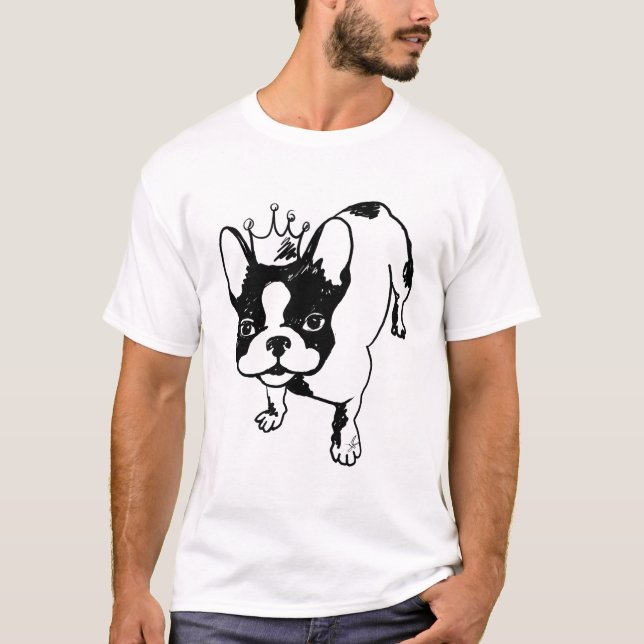 French bulldog with crown T-Shirt (Front)