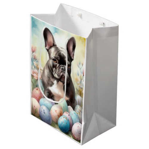 French Bulldog with Easter Eggs Medium Gift Bag