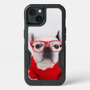 French Bulldog With Glasses And Red Shirt iPhone 13 Case