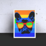 French bulldog with glasses Pop art style Poster<br><div class="desc">If you are a French bulldog lover,  dog lover or art lover,  this poster in a modern artificial intelligence design will fit into the modern atmosphere. Ideal as a gift for a loved one or simply treat yourself.</div>