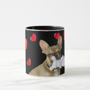 French Bulldog with Heart Mug
