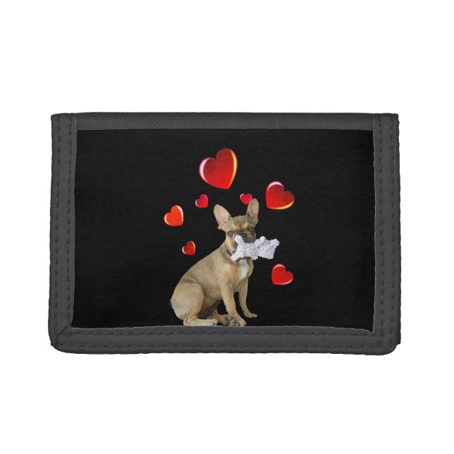 French Bulldog with Heart Wallet (Front)
