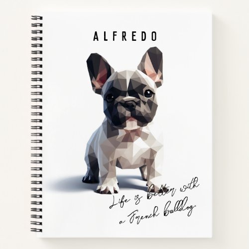 French Bulldog with name Notebook