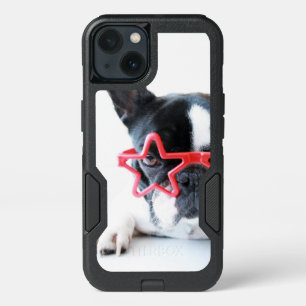French Bulldog With Red Star Glasses iPhone 13 Case
