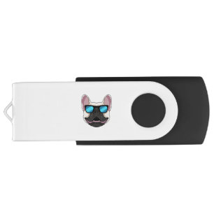 French Bulldog with Sunglasses Flash Drive