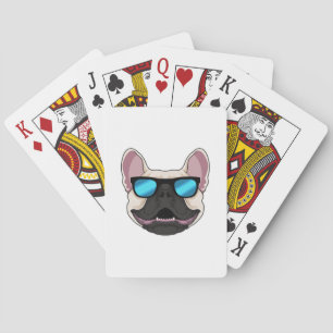 French Bulldog with Sunglasses Poker Cards