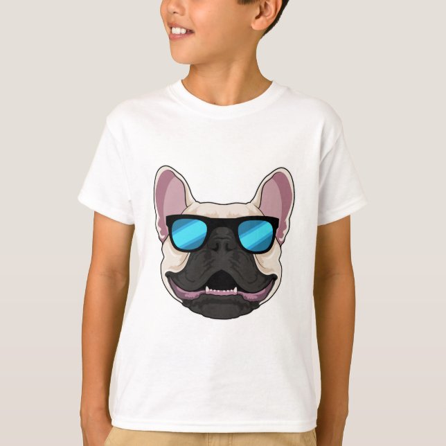 French Bulldog with Sunglasses T-Shirt (Front)