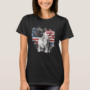 French Bulldog with the American Flag T-Shirt