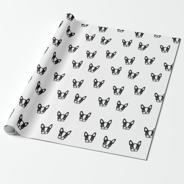 French Bulldog Wrapping Paper (Unrolled)