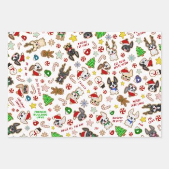 French Bulldog Wrapping Paper - Christmas Cookies by FrenchBulldogLove at Zazzle
