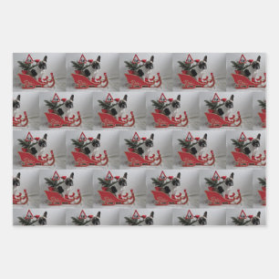 French Bulldog Xmas French Bulldog Wrapping Paper Sheets