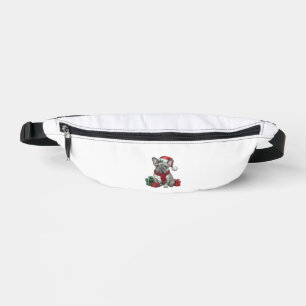 French Bulldog Xmas Lighting Santa French Bulldog  Fanny Pack