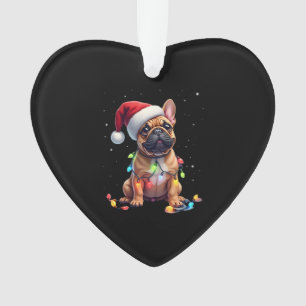 French Bulldog Xmas Lighting Santa French Bulldog Ornament