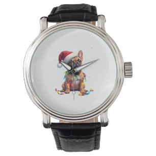 French Bulldog Xmas Lighting Santa French Bulldog  Watch