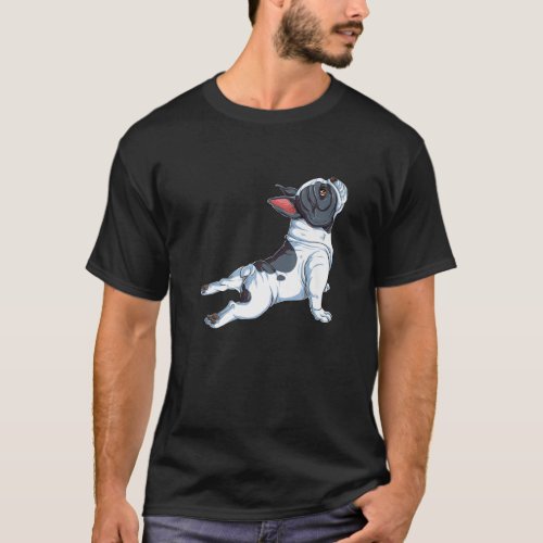 French_Bulldog Yoga_Frenchie_Namaste Men Funny Gif T_Shirt