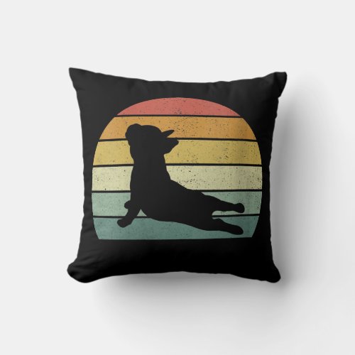 French Bulldog Yoga Funny Gift For Dog Lover Throw Pillow