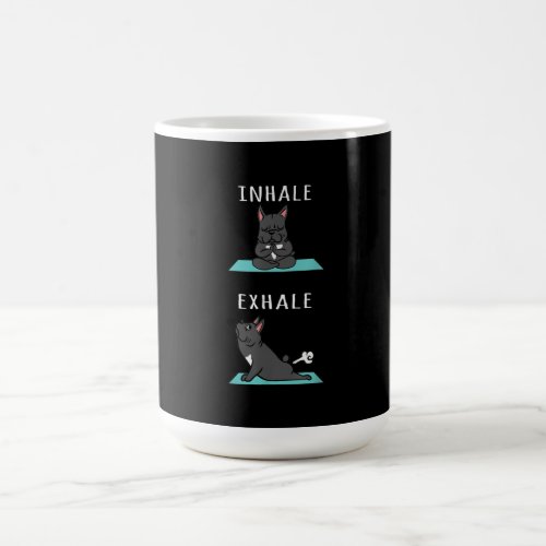 French Bulldog Yoga Inhale Exhale Funny Dog Gift Coffee Mug