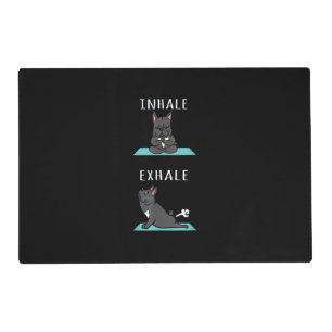 French Bulldog Yoga Inhale Exhale Funny Dog Gift . Placemat