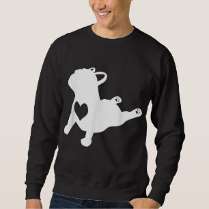 French Bulldog Yoga Pose Love Heart Gift Sweatshirt
