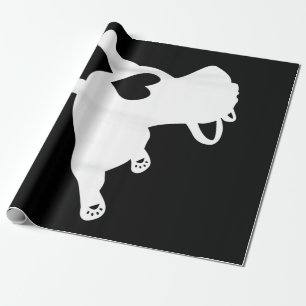 French Bulldog Yoga Pose Love Heart Gift Wrapping Paper