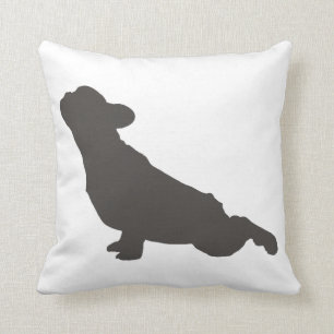 French Bulldog Yoga Pose Throw Pillow