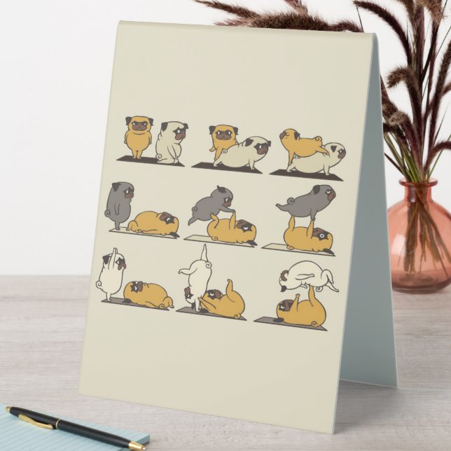 French Bulldog Yoga Poses | Dog Yoga Lovers Table Tent (In SItu (Table))