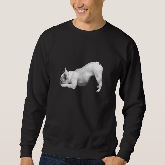 French Bulldog Yoga Workout Muscle _3 Sweatshirt (Front)