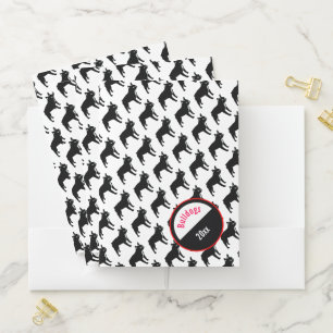 French Bulldogge Black Coat Pocket Folder