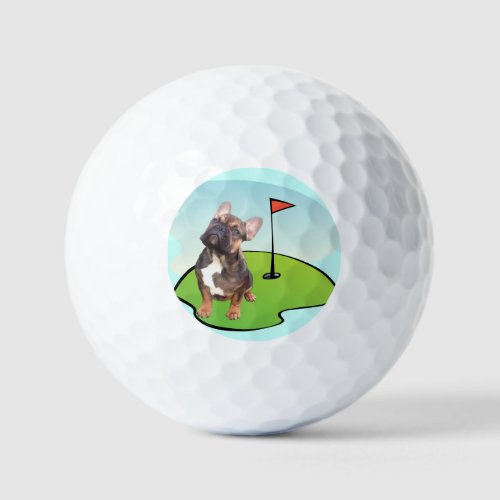 French bulldogge golf balls