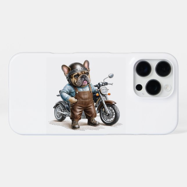 French Bulldogge motorcycle iPhone Case (Back Horizontal)