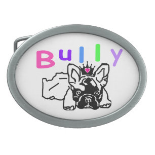 French Bulldoggen Belt Oval Belt Buckle