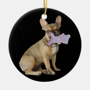 French Bulldoggen Ceramic Ornament