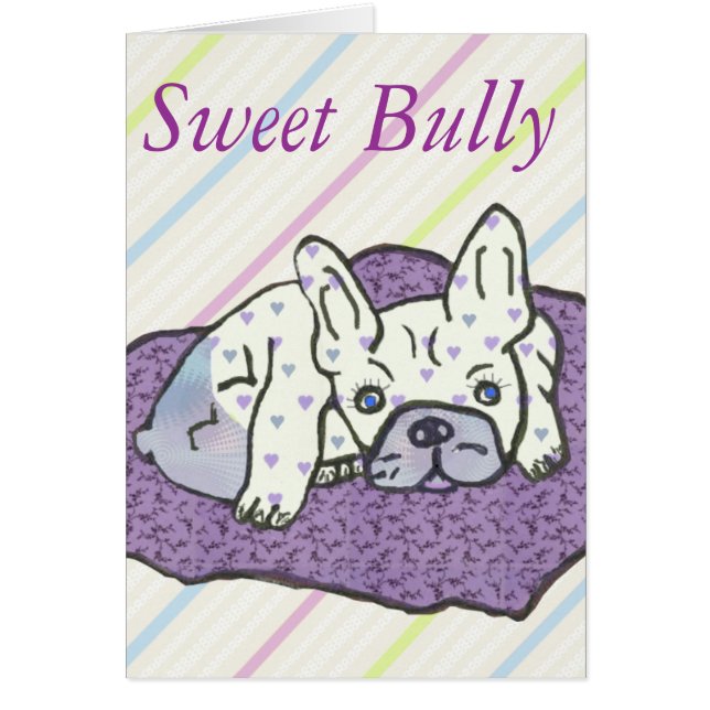 French bulldoggen gray card (Front)