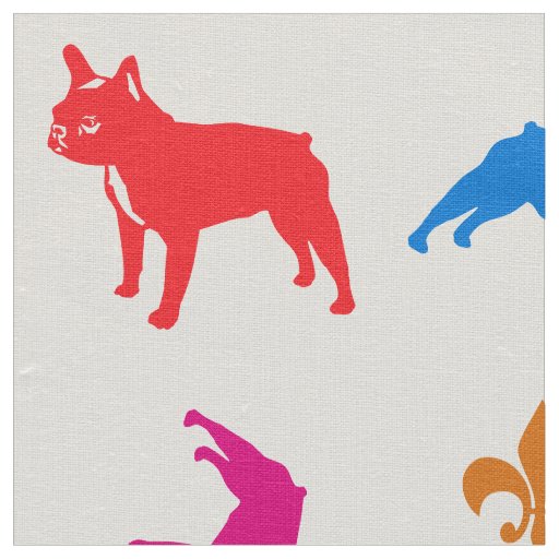 French Bulldogs all over 12" Tile Fabric