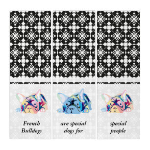 French Bulldogs Banner Triptych