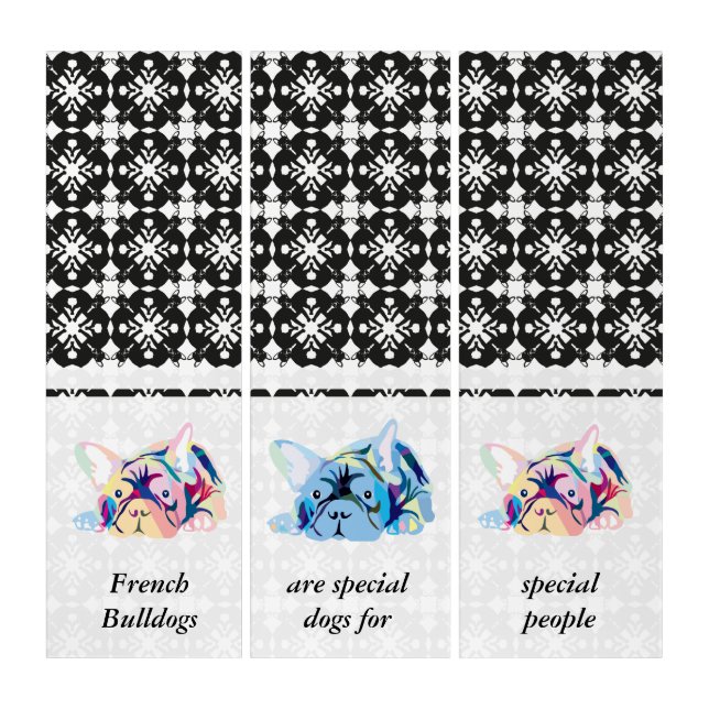 French Bulldogs Banner Triptych (Front)