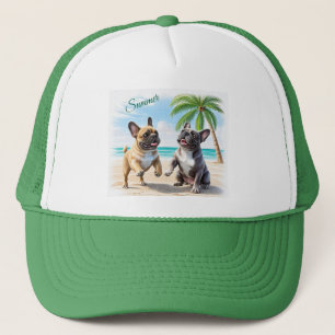 French Bulldogs Beach French Bulldog Trucker Hat