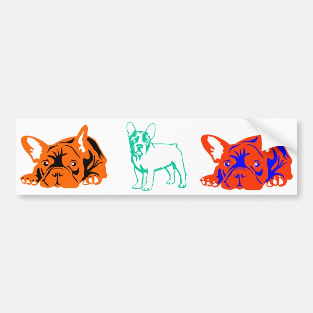 French Bulldogs Bumper Sticker (Front)