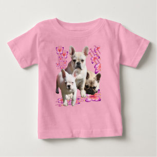 French Bulldogs Butterfly Bulldog Baby T-Shirt