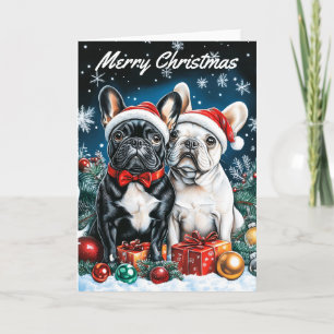French Bulldogs Christmas Card