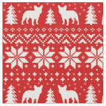 French Bulldogs Christmas Holiday Frenchies Xmas Fabric