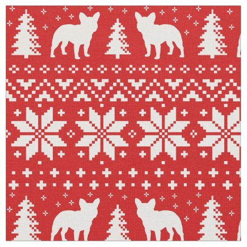 French Bulldogs Christmas Holiday Frenchies Xmas Fabric