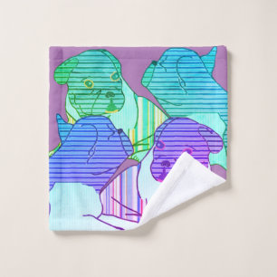 French Bulldogs Comic French Bulldog Wash Cloth