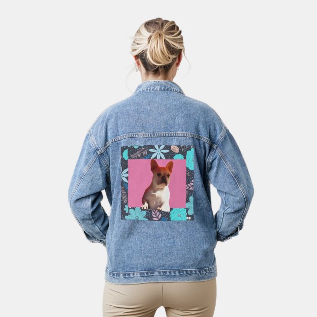 French Bulldogs  Denim Jacket (Model)