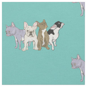 French Bulldogs Fabric