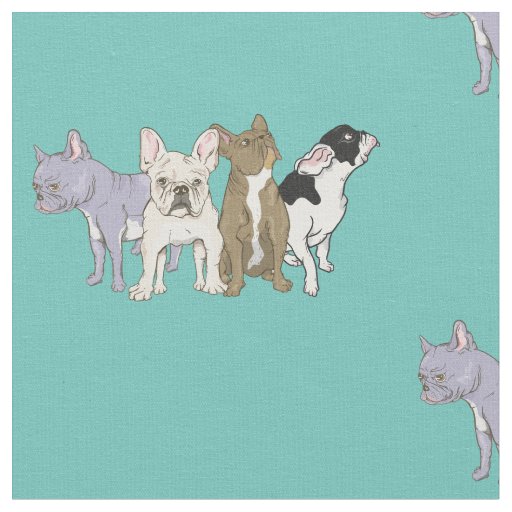 French Bulldogs Fabric