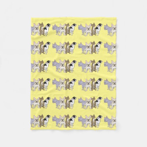 French Bulldogs Fleece Blanket